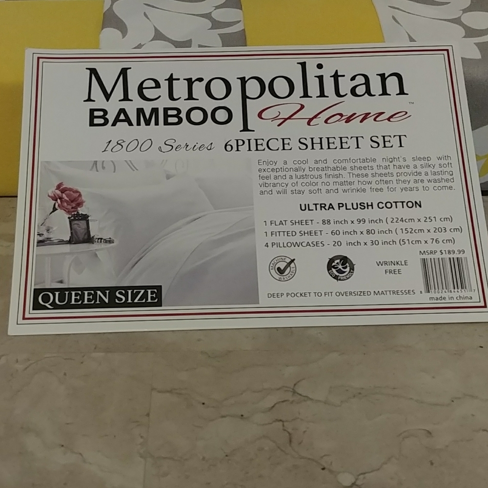 Metropolitan Bamboo Fleur Print Queen She⦠- Picture 8 of 12